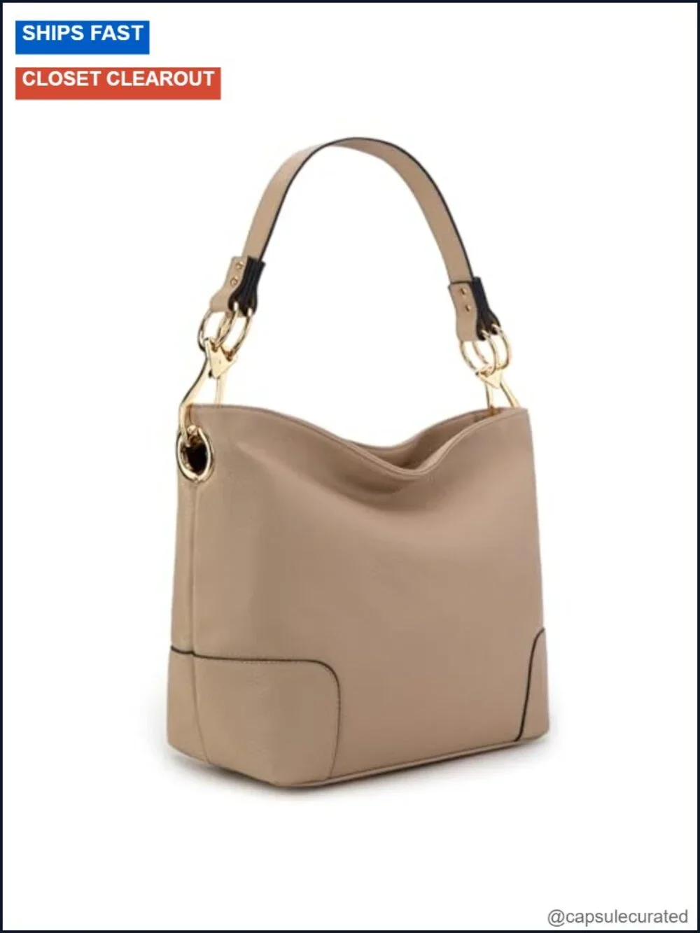 Faux Leather Hobo Bag Women Shoulder Purse Slouchy Handbag